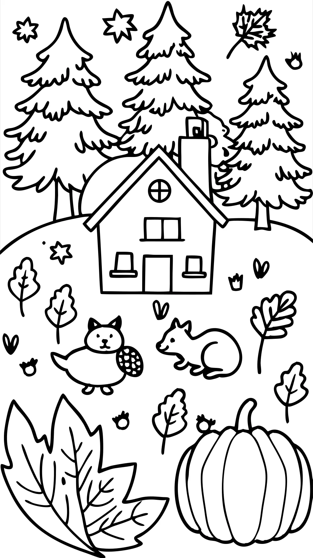 coloriage d’automne gratuit